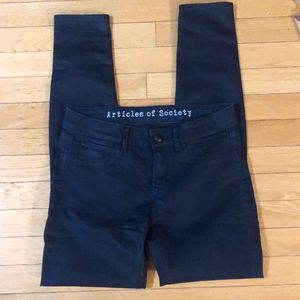 Articles of society size 26 shiny material navy blue